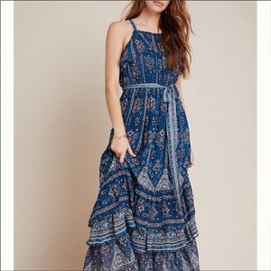NWT Anthropologie Sasha Ruffle Maxi Dress
